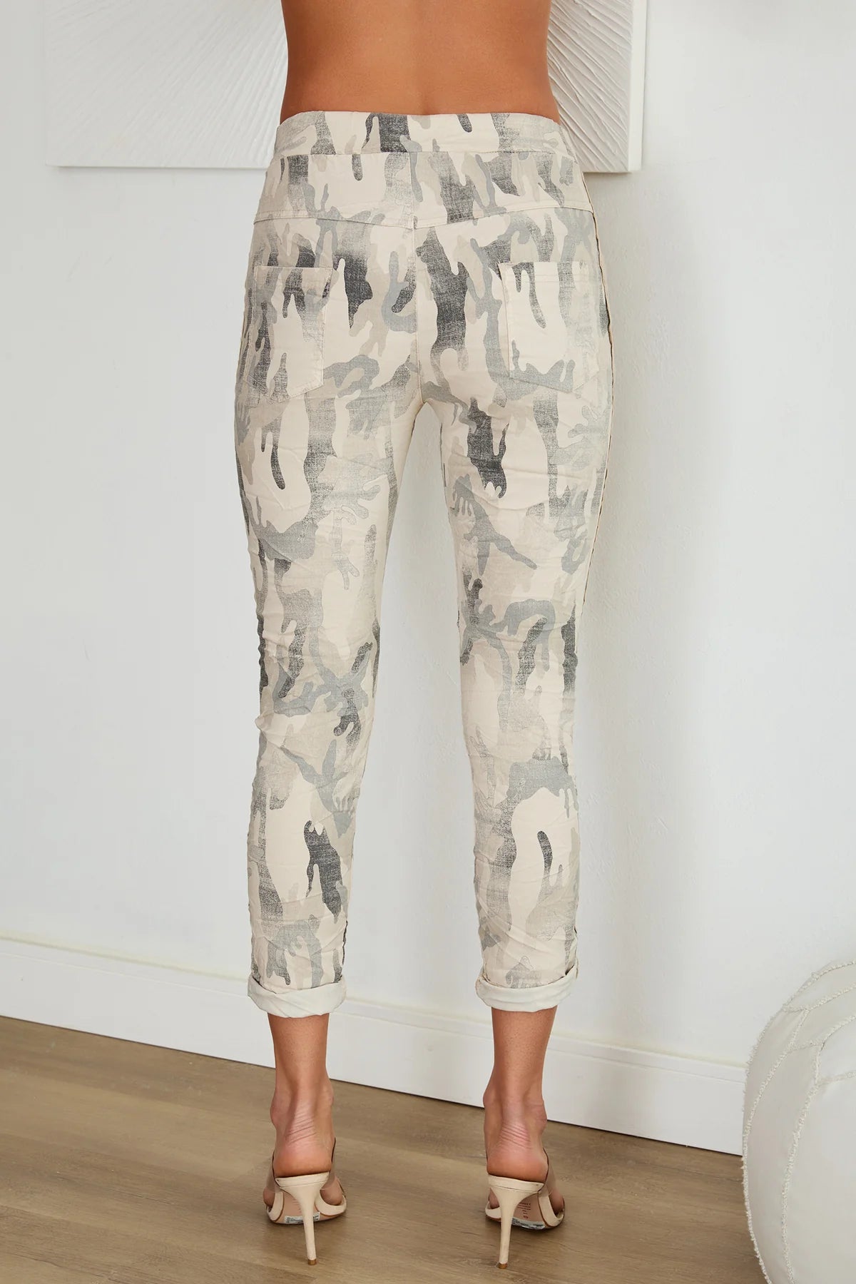 The Lurex Stripe Camo Jogger