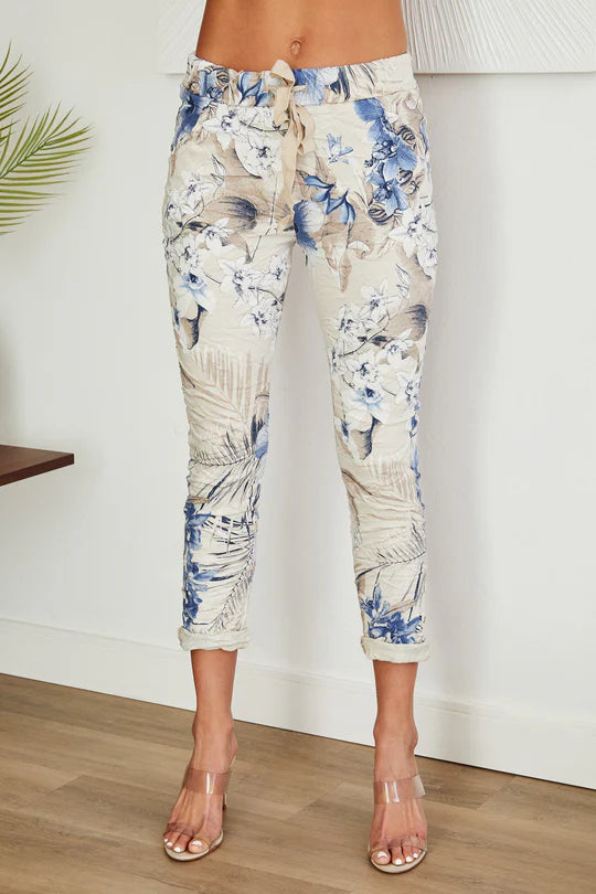 The Maui Floral Crinkle Jogger