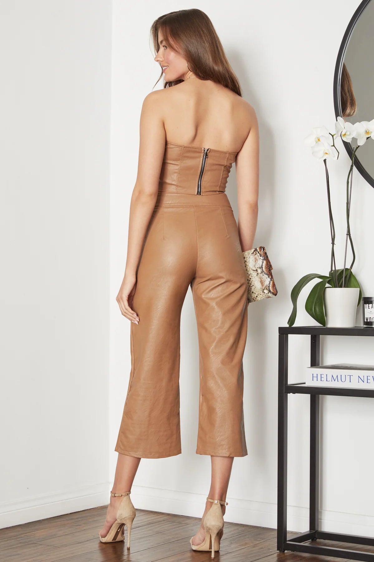 The Faux Leather Crop Pant