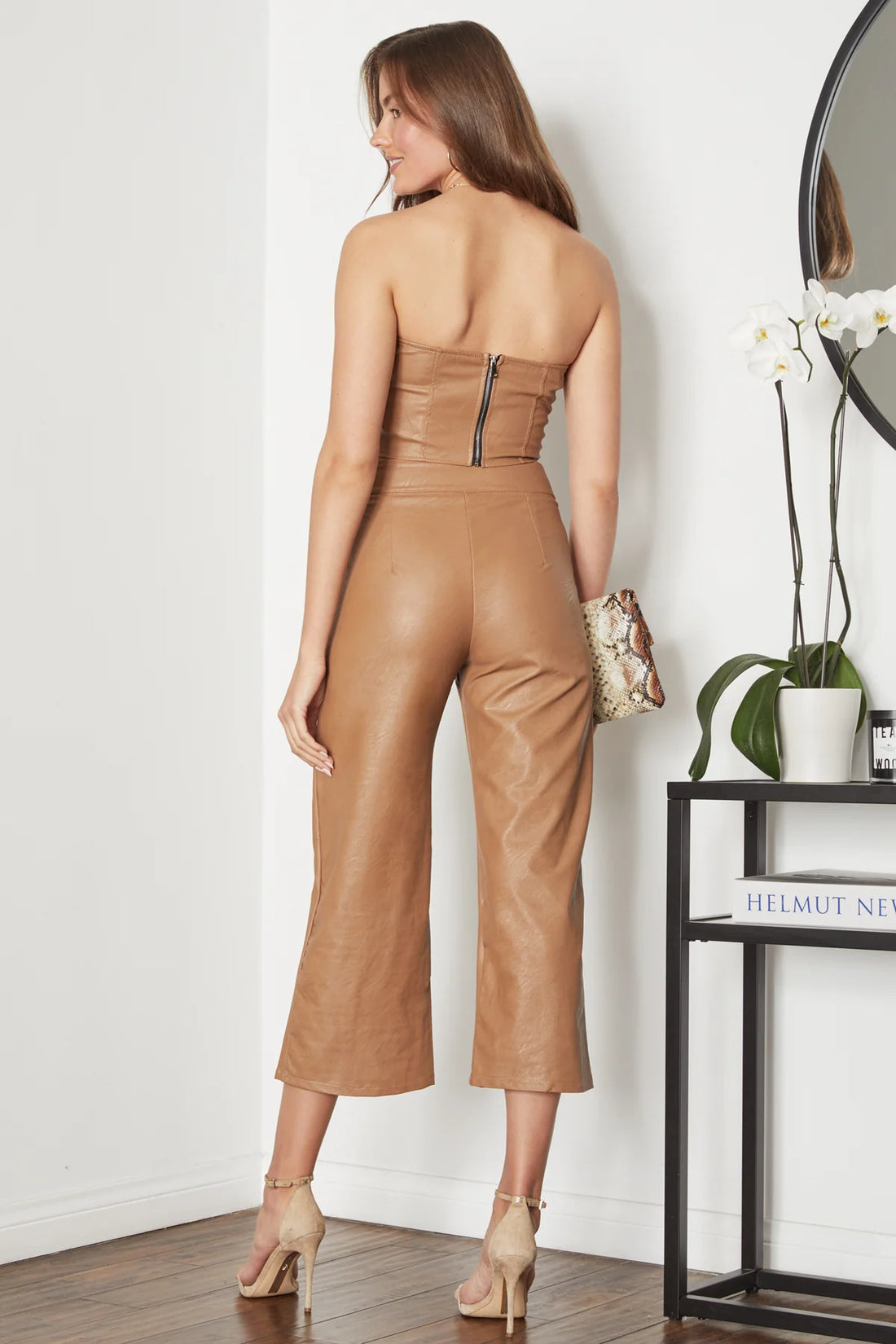 The Faux Leather Crop Pant