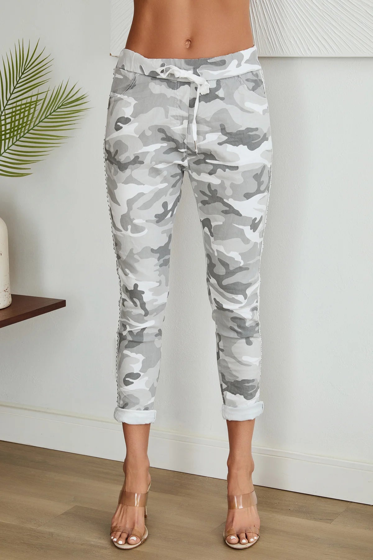 The Side Studded Camo Jogger