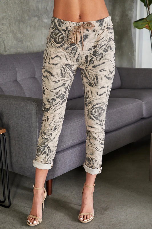 The Abstract Snake Print Jogger