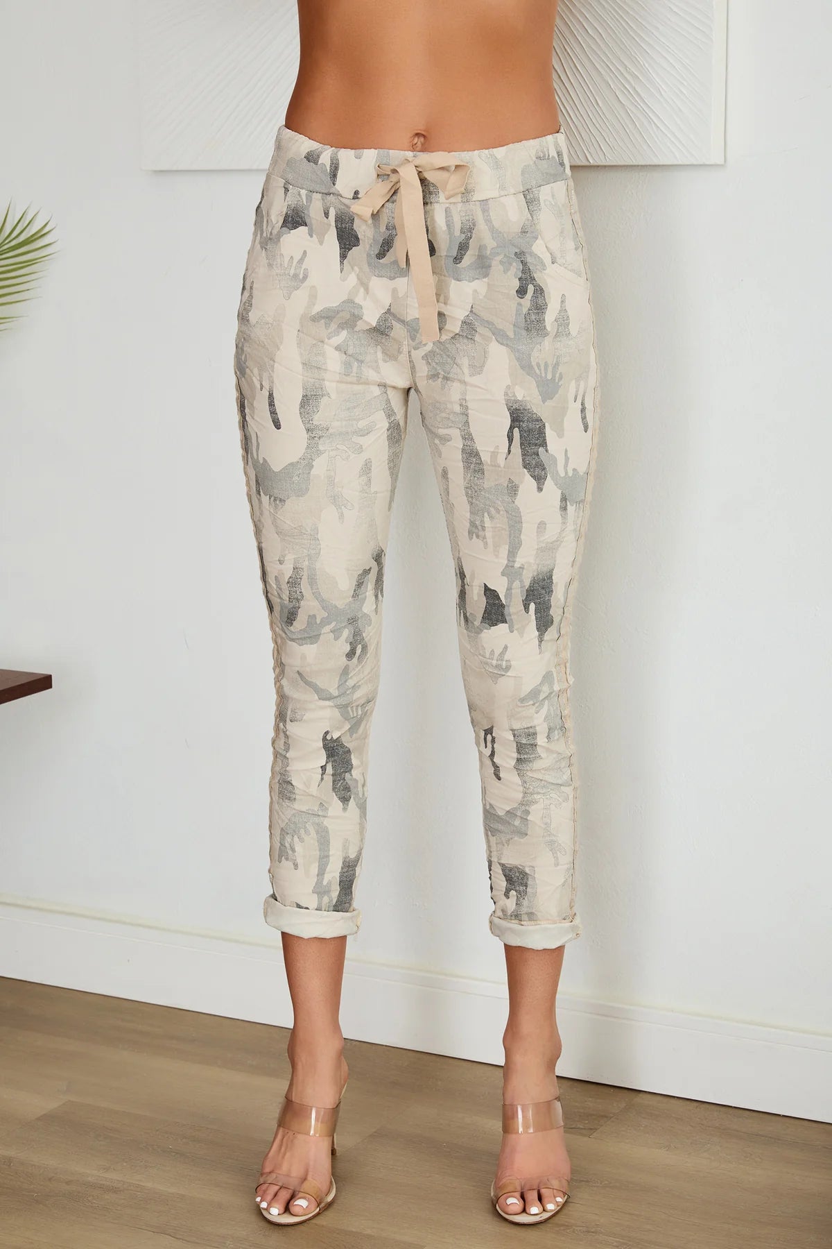 The Lurex Stripe Camo Jogger