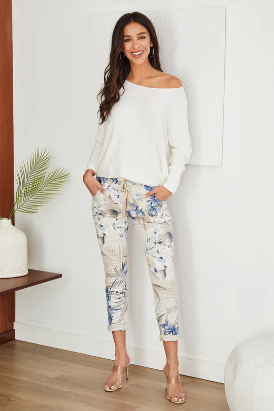 The Maui Floral Crinkle Jogger