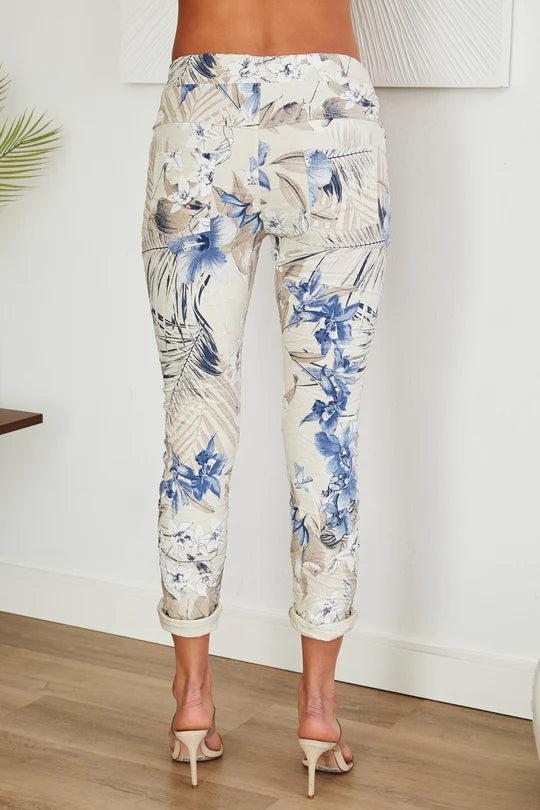The Maui Floral Crinkle Jogger