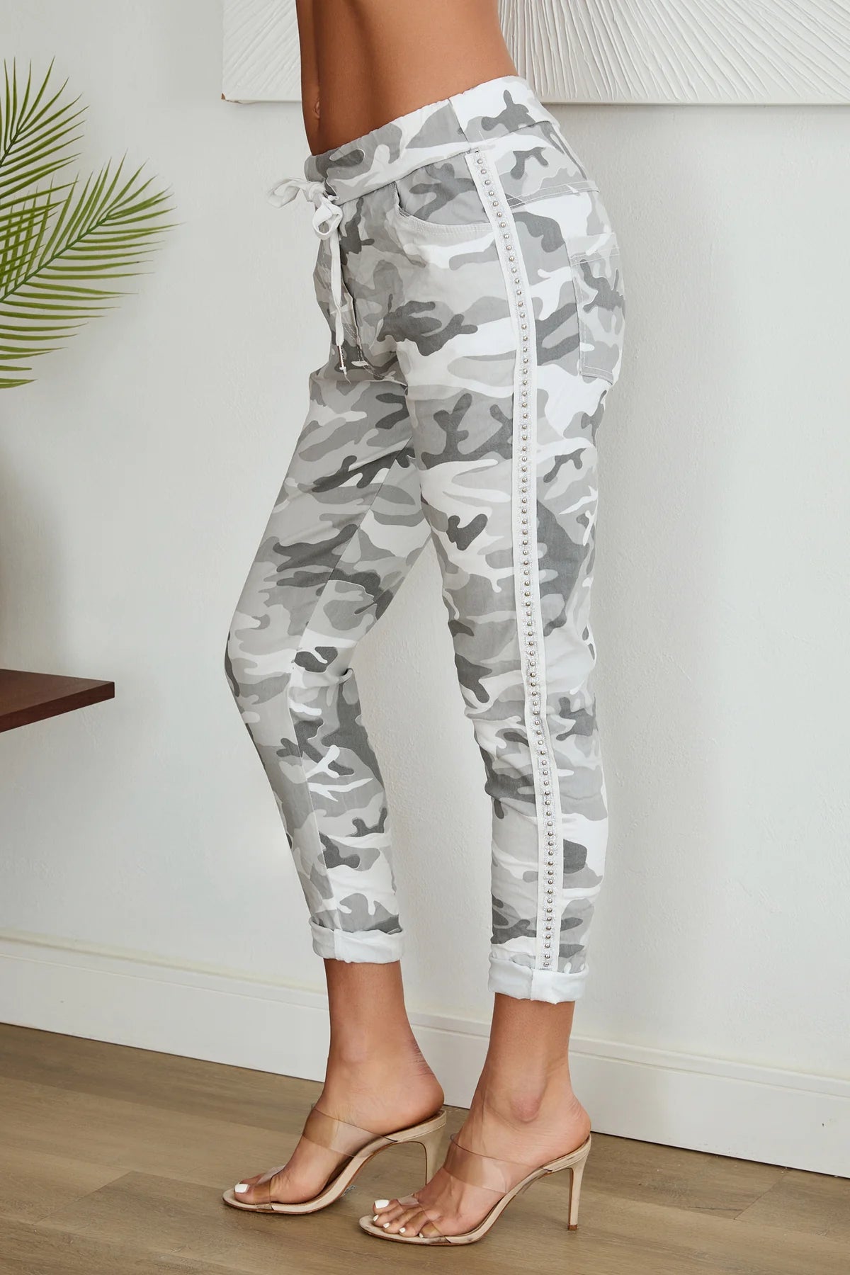 The Side Studded Camo Jogger
