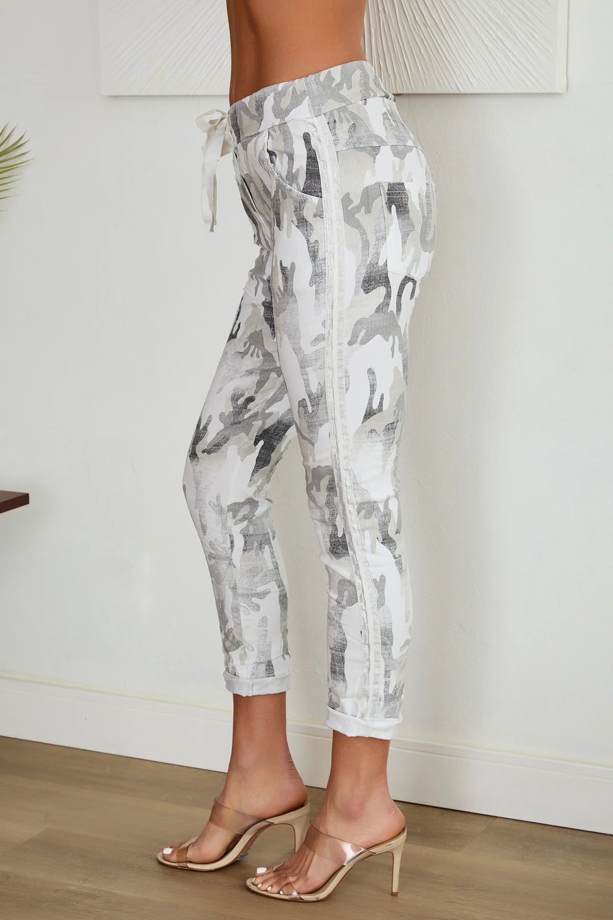 The Lurex Stripe Camo Jogger