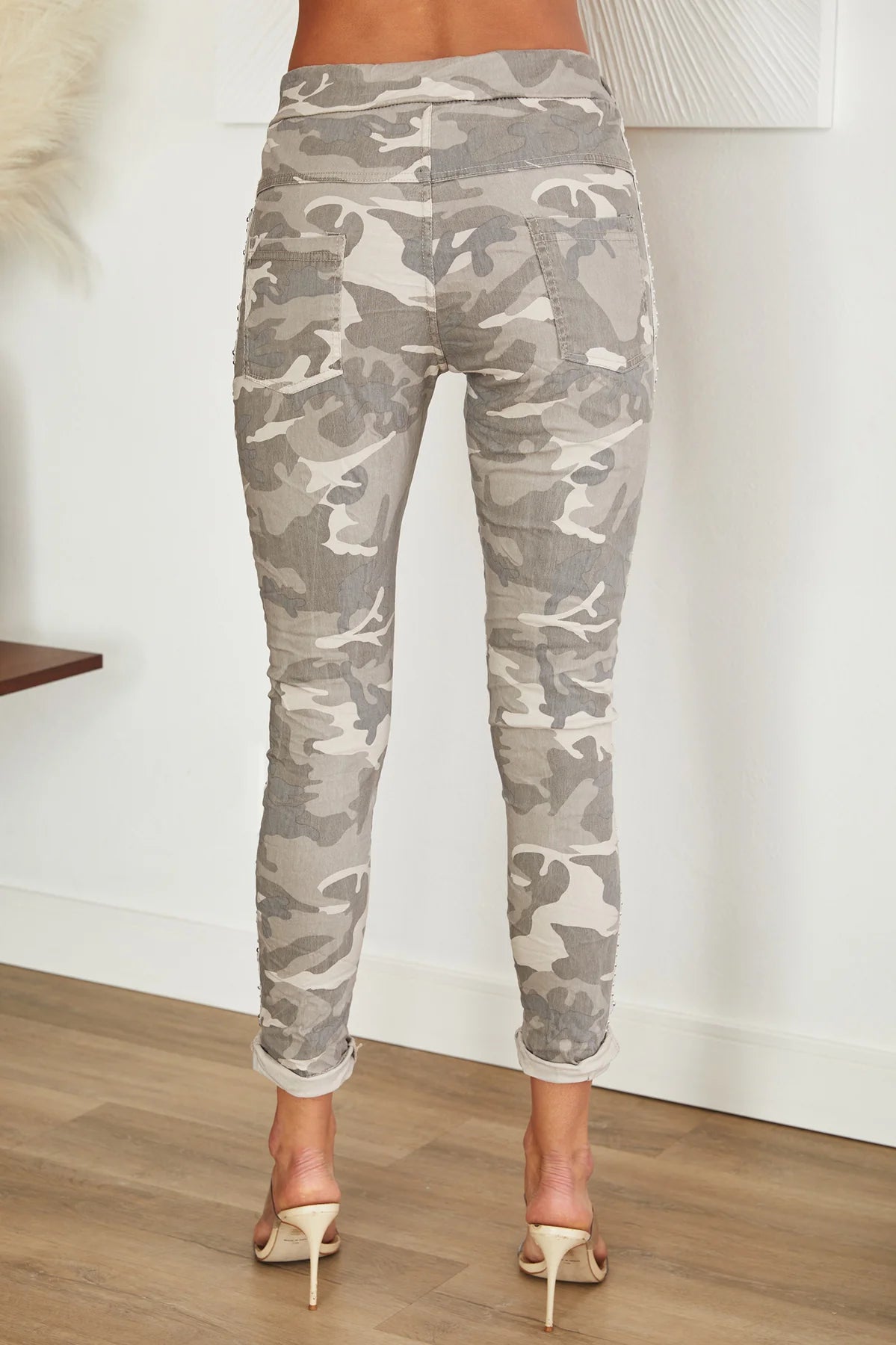 The Side Studded Camo Jogger