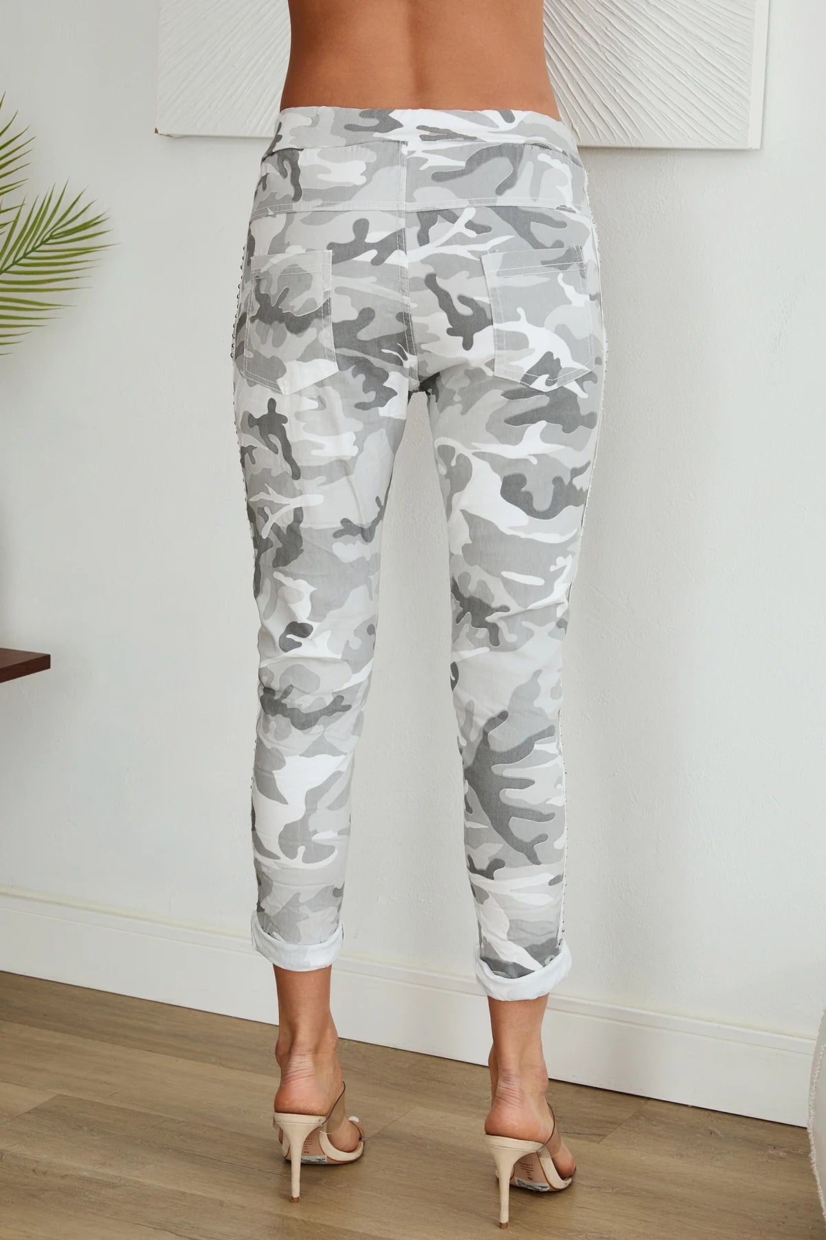 The Side Studded Camo Jogger