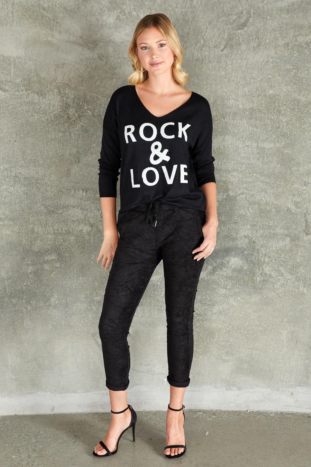 The Faux Suede Crinkle Joggers
