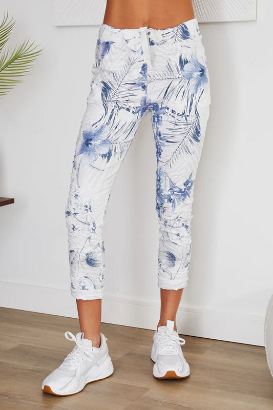 The Maui Floral Crinkle Jogger