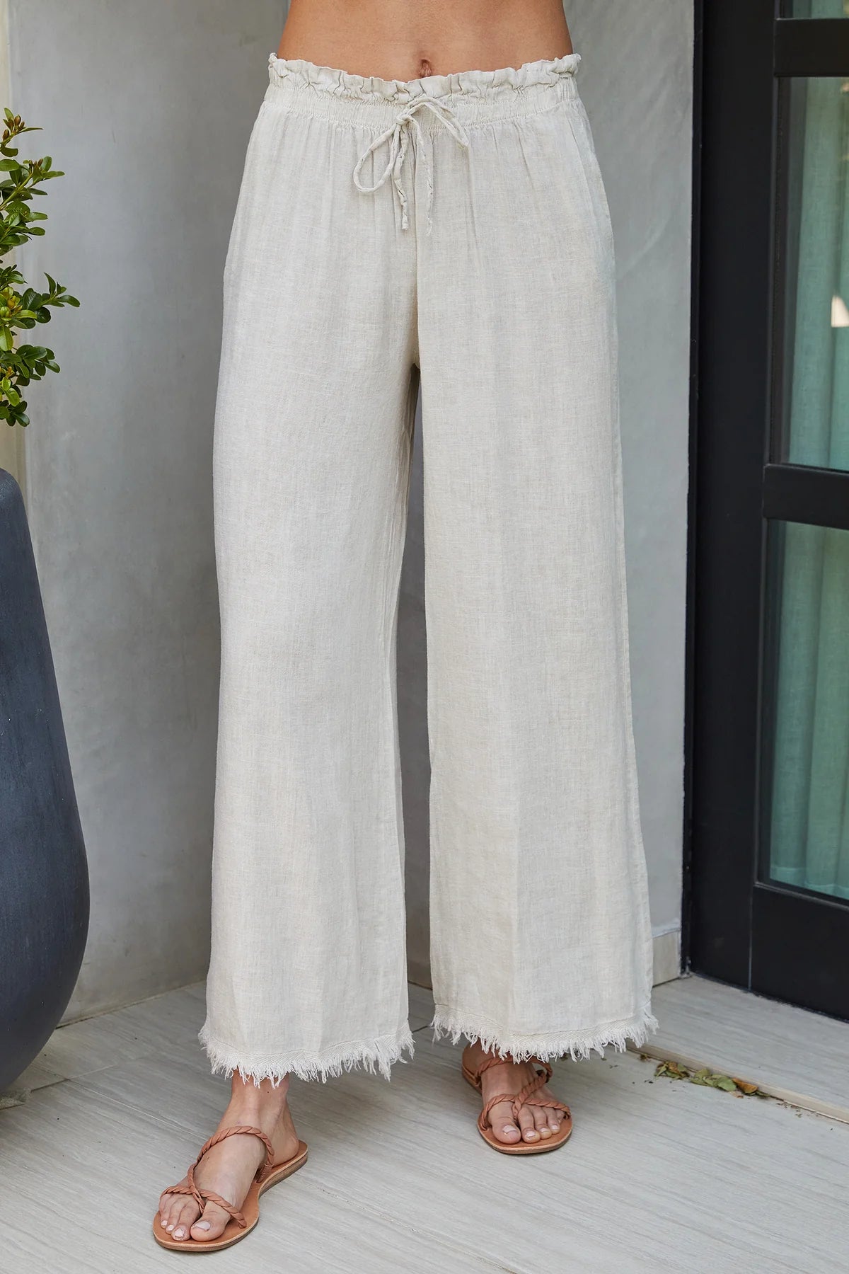 The Wide Leg Linen Pants w/Pockets