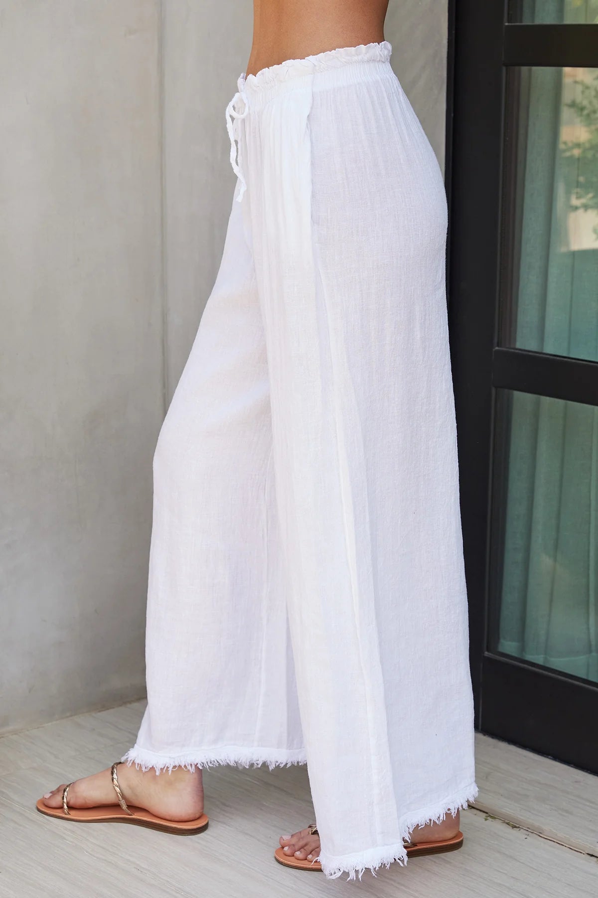The Wide Leg Linen Pants w/Pockets