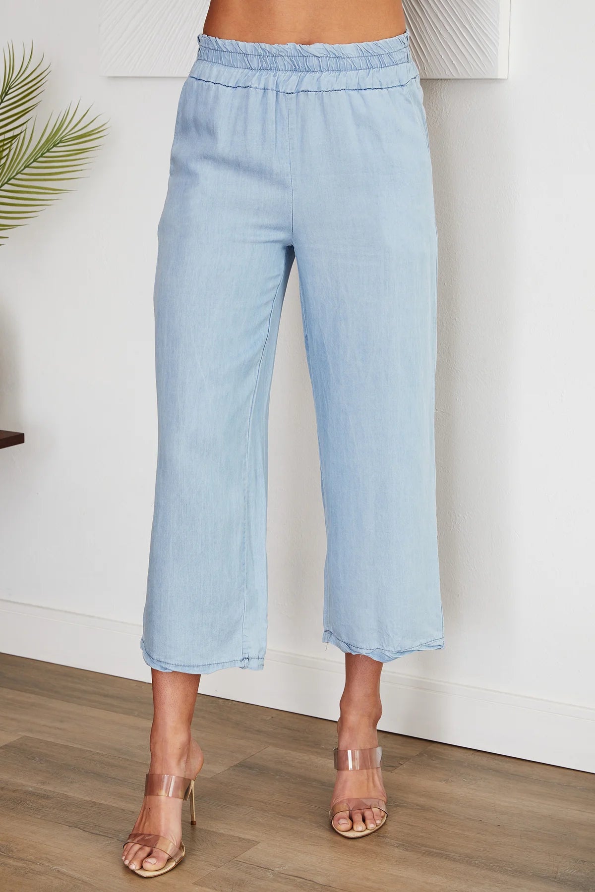 The Chambray Wide Leg Pant