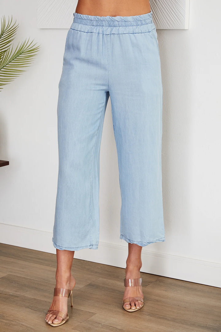 The Chambray Wide Leg Pant