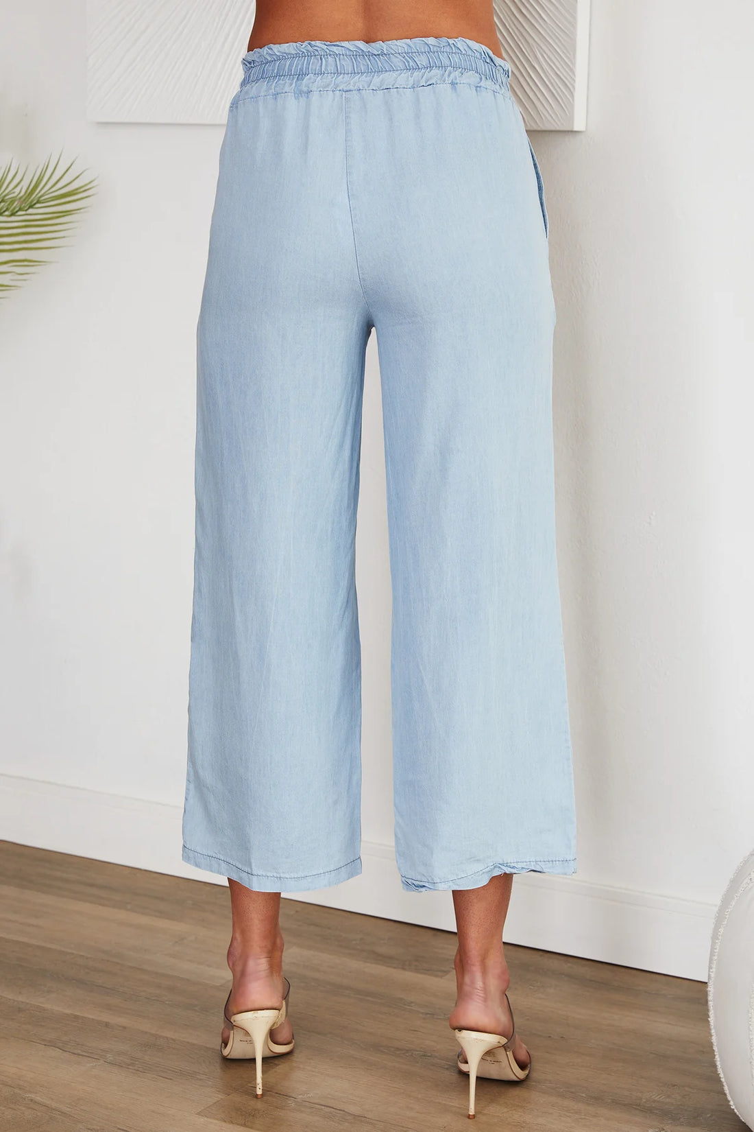 The Chambray Wide Leg Pant